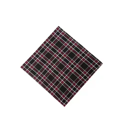 Tinsel Black Plaid Napkins, Set of 6