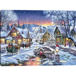 Tinsel Town Christmas Canvas Art Print
