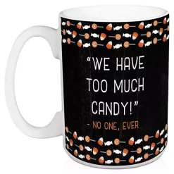 Too Much Candy Halloween Mugs, Set of 2