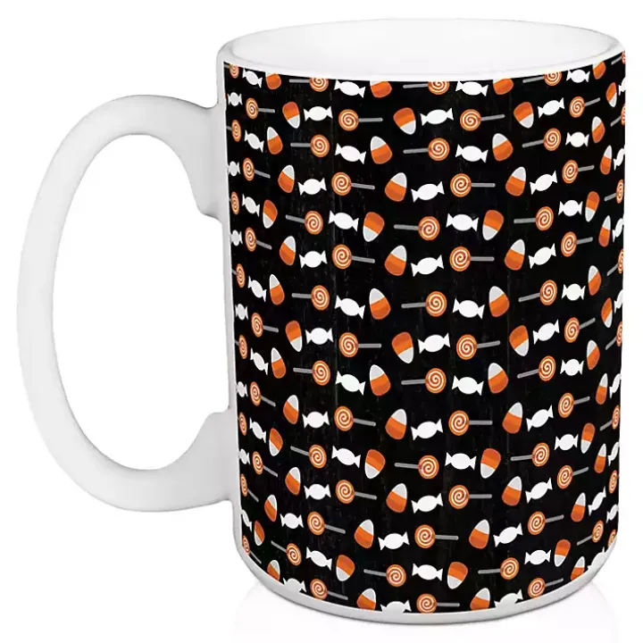 Too Much Candy Halloween Mugs, Set of 2