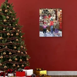 Toy Shop Display Window Christmas Canvas Art Print