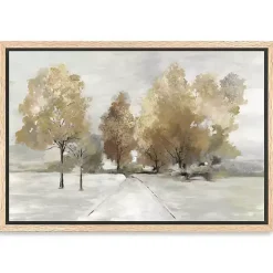 Trail Under the Trees Framed Canvas Art Print