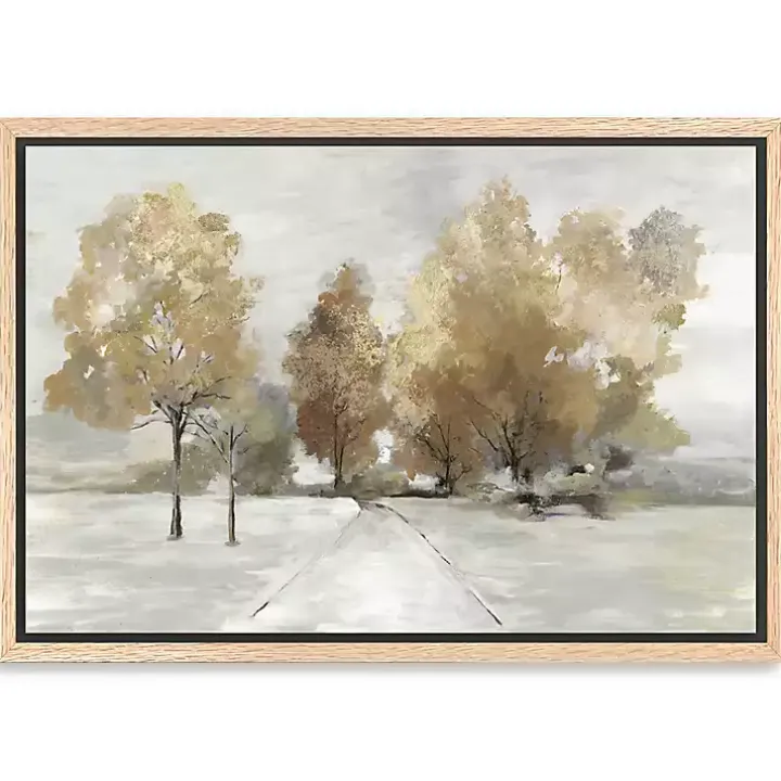 Trail Under the Trees Framed Canvas Art Print