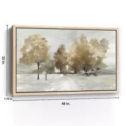 Trail Under the Trees Framed Canvas Art Print