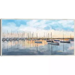 Tranquil Harbor Framed Canvas Art Print