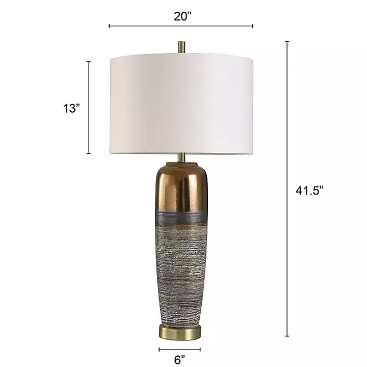 Transitional Ceramic & Metal Table Lamp
