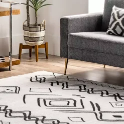 Transitional Moroccan Washable Area Rug, 4x6