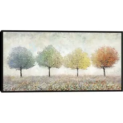 Transitional Trees Framed Canvas Art Print