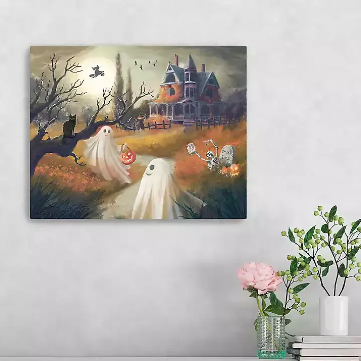 Trick or Treat Ghosts Canvas Art Print