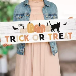 Trick or Treat Wooden Wall Plaque