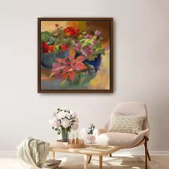 Trois Rouges Framed Canvas Art Print