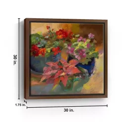 Trois Rouges Framed Canvas Art Print