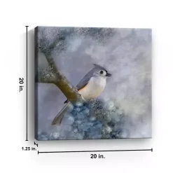 Tufted Titmouse Bird Canvas Art Print