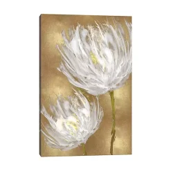 Tulips on Gold Canvas Art Print