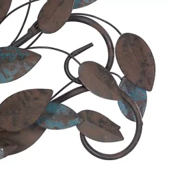 Turquoise Bronze Distressed Iron Vine Wall Plaque