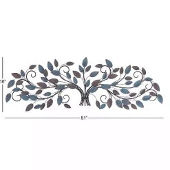Turquoise Bronze Distressed Iron Vine Wall Plaque
