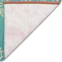 Turquoise Coral Indoor/Outdoor Rug, 3x4