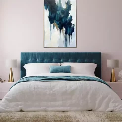 Turquoise Glimmer Framed Canvas Art Print