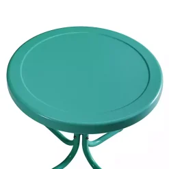 Turquoise Metal Outdoor Side Table