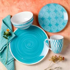 Turquoise Stoneware 16-pc. Dinnerware Set