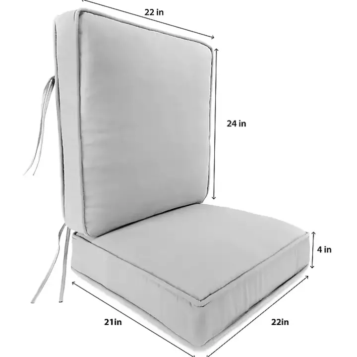 Turquoise Striped Outdoor Deep Seat Cushion