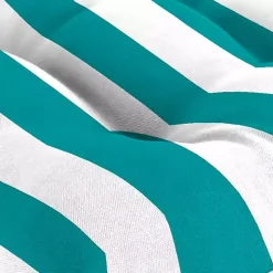 Turquoise Stripes Outdoor Chair Cushions, Set of 2
