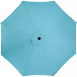 Turquoise Tilt Hand Crank Outdoor Umbrella