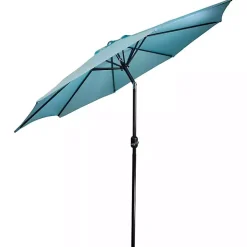 Turquoise Tilt Hand Crank Outdoor Umbrella