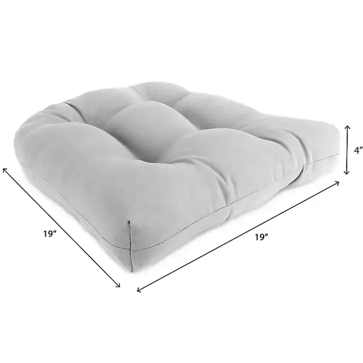 Turquoise Tufted Outdoor Chair Cushions, Set of 2