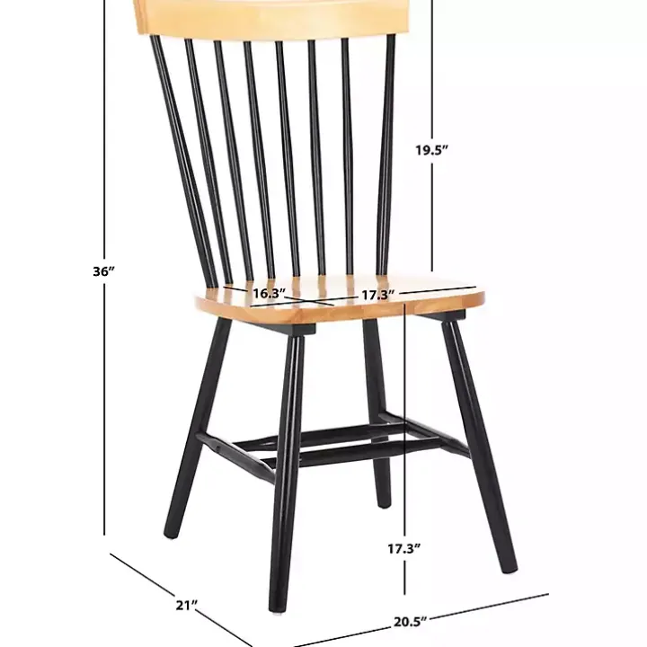 Two-Tone Parker Spindle Dining Chairs, Set of 2