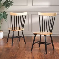 Two-Tone Parker Spindle Dining Chairs, Set of 2