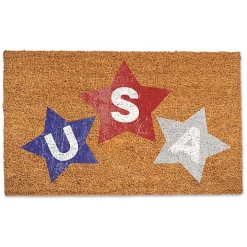 USA Stars 4th of July Coir Doormat
