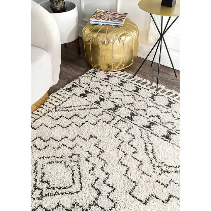 Vailiki Moroccan Tribal Tassel Area Rug, 5x7