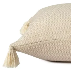 Vanilla Trapeze Organic Cotton Throw Pillow