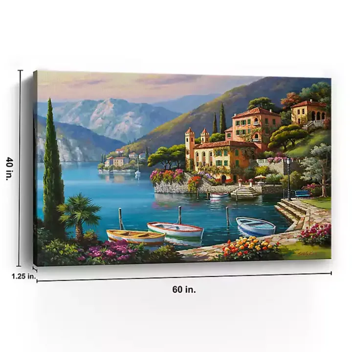 Villa Bella Vista Canvas Art Print, 60x40 in.