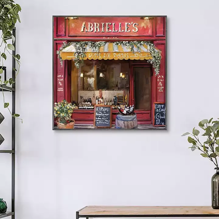 Vins De Paris Framed Canvas Art Print