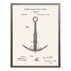 Vintage Anchor Patent Framed Art Print