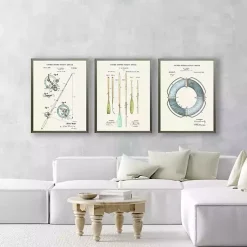 Vintage Boat Oars Patent Framed Art Print