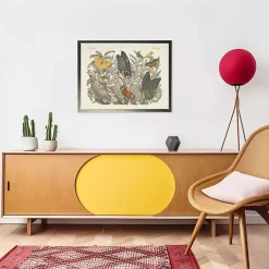 Vintage Butterfly Bookplate Framed Art Print