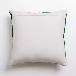 Vintage Cheerful Santa Hooked Christmas Pillow