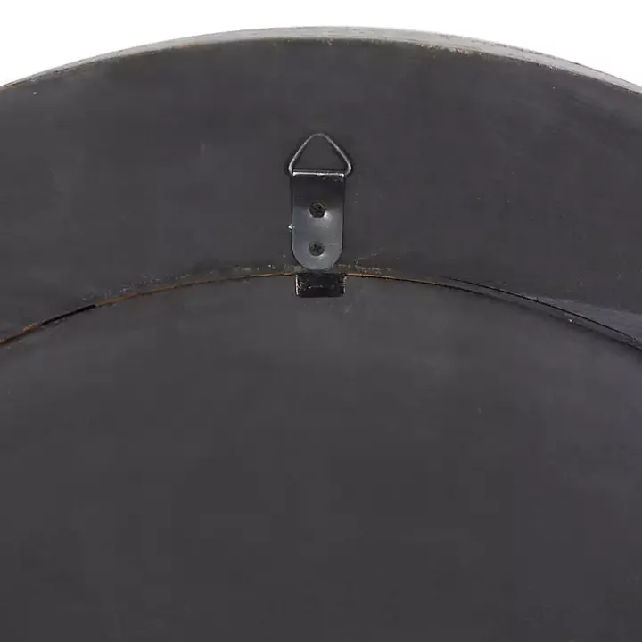 Vintage Cream Rust Round Framed Wall Clock