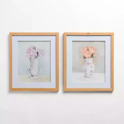 Vintage Dainty Floral Framed Art Prints, Set of 2