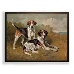 Vintage Dog Duo Framed Art Print