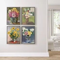 Vintage Floral IV Beaded Framed Art Print