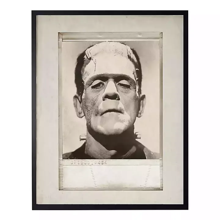 Vintage Frankenstein Halloween Wall Plaque