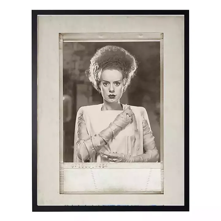 Vintage Frankenstein Wife Halloween Wall Plaque