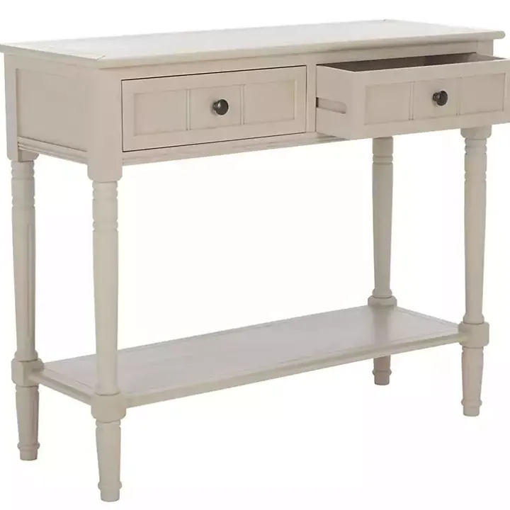 Vintage Gray 2-Drawer Samantha Console Table