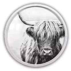 Vintage Highland White Framed Art Print