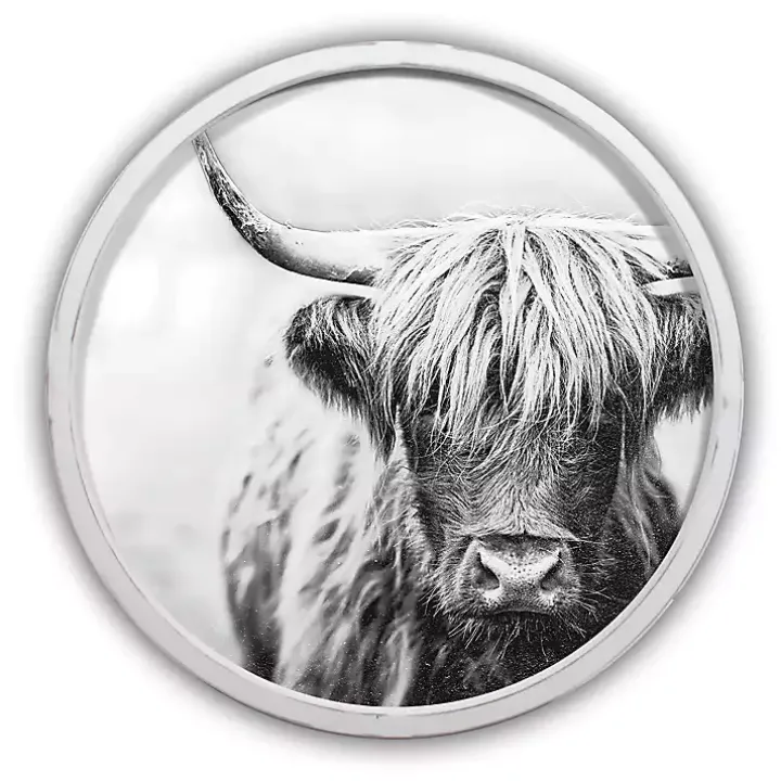 Vintage Highland White Framed Art Print