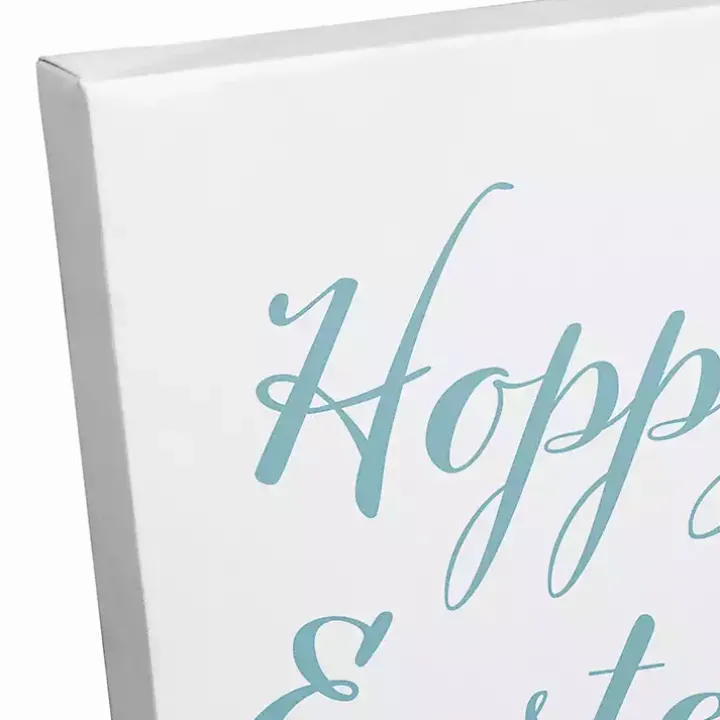 Vintage Hoppy Easter Floral Canvas Art Print